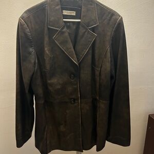 Valerie Stevens Dark Brown Leather Jacket